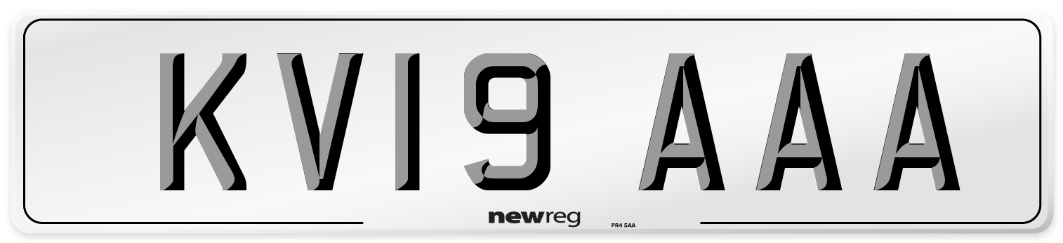KV19 AAA Number Plate from New Reg